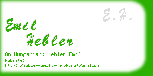 emil hebler business card